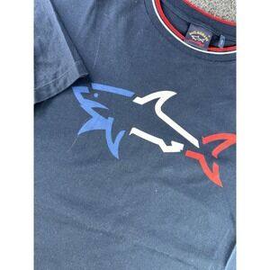 Paul & Shark Yachting T-Shirt XL Navy Shark Logo Italy Designer Tee